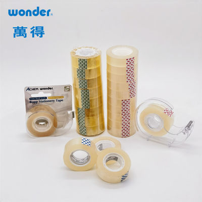 DIY 맑은 BOPP 문구 테이프 18mm 너비 노란색 개인 프로젝트