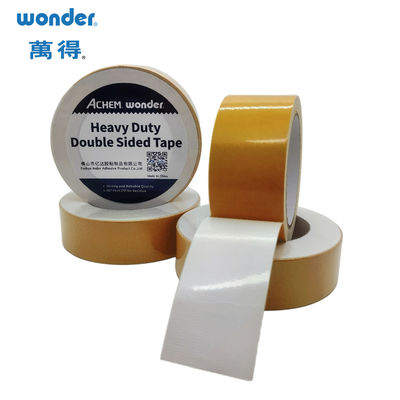 두면적 접착 테이프, 직물 피브 기반과 강한 접착을 위한 뜨거운 녹음 접착제